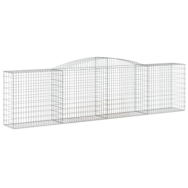 vidaXL Gabionen mit Hochbogen 4 Stk 400x50x100/120cm Eisen 1635405
