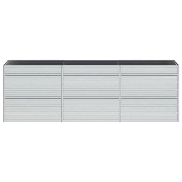 vidaXL Garten-Hochbeet 240x40x77 cm Stahl Silbern 1085253