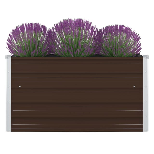 vidaXL Hochbeet 100 x 100 x 45 cm Stahl Braun 661637