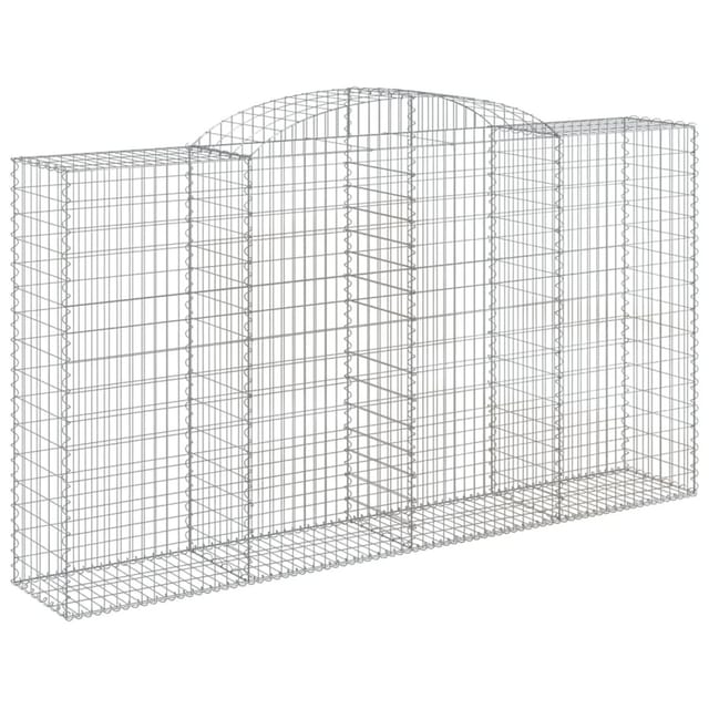 vidaXL Gabionen mit Hochbogen 13 Stk 300x50x160/180cm Eisen 1667355