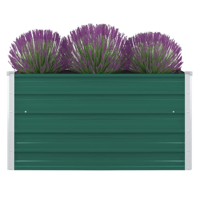 vidaXL Hochbeet 100 x 100 x 45 cm Stahl Grün 661639