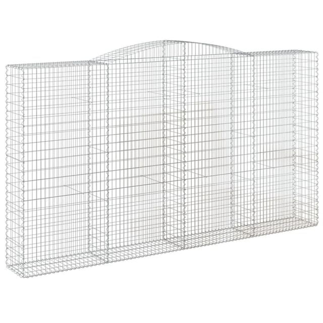 vidaXL Gabionen mit Hochbogen 10Stk 400x50x220/240cm Eisen 1955784