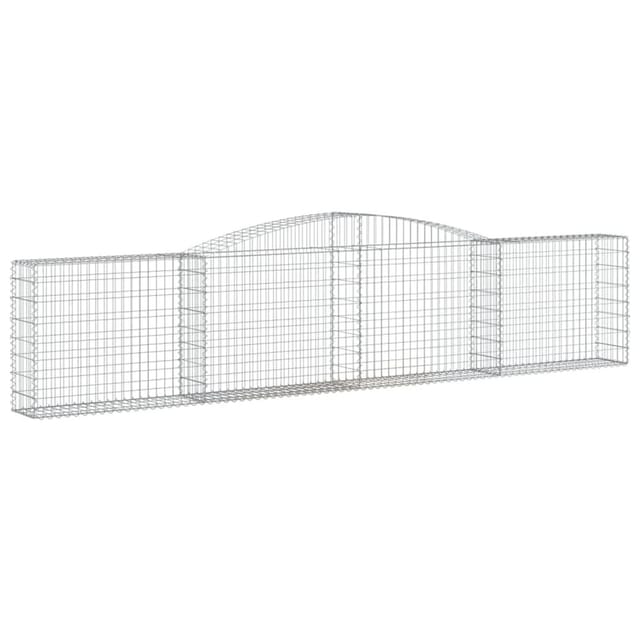 vidaXL Gabionen mit Hochbogen 5 Stk 400x30x80/100cm Eisen 1635314