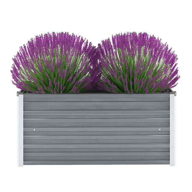 vidaXL Garten-Hochbeet Stahl 100x40x45 cm Grau 659819