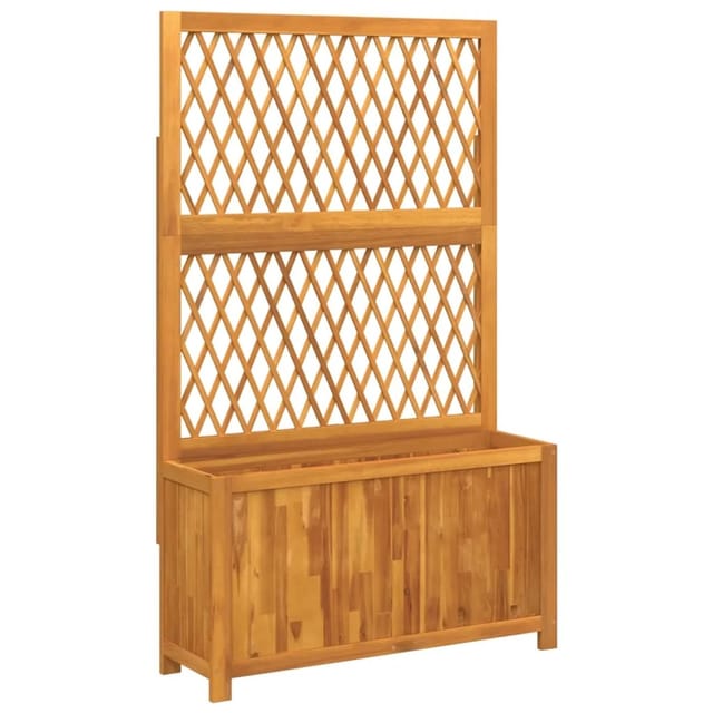 vidaXL Pflanzkübel mit Rankgitter 100x32x165 cm Massivholz Akazie 2152853