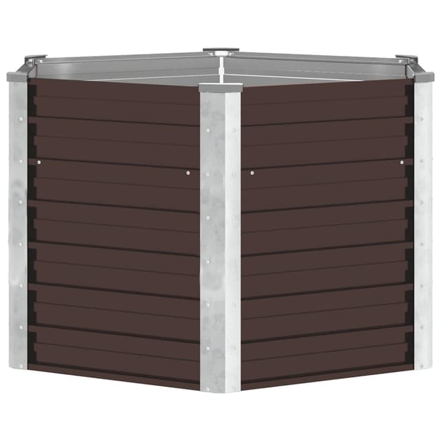 vidaXL Garten-Hochbeet Braun 129 x 129 x 77 cm Stahl 660628
