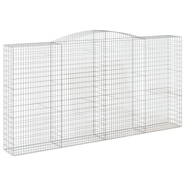 vidaXL Gabionen mit Hochbogen 10Stk 400x50x200/220cm Eisen 1686797