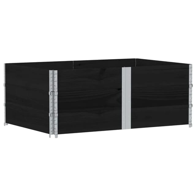 vidaXL Pflanzkisten Schwarz 150x100 cm Massivholz Kiefer 2098494
