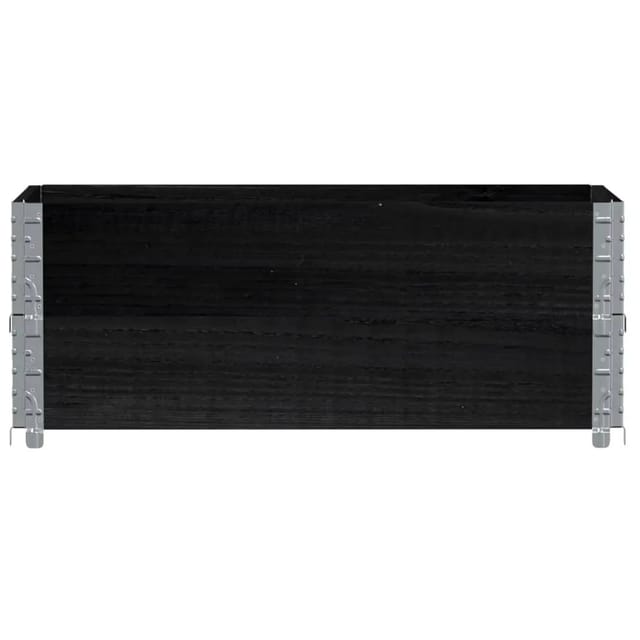 vidaXL Pflanzkisten Schwarz 100x50 cm Massivholz Kiefer 2098479