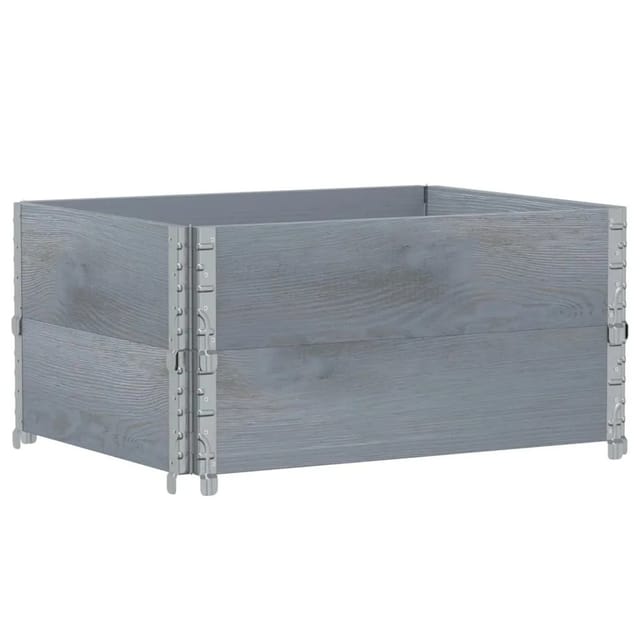 vidaXL Pflanzkisten Grau 80x60 cm Massivholz Kiefer 2154447
