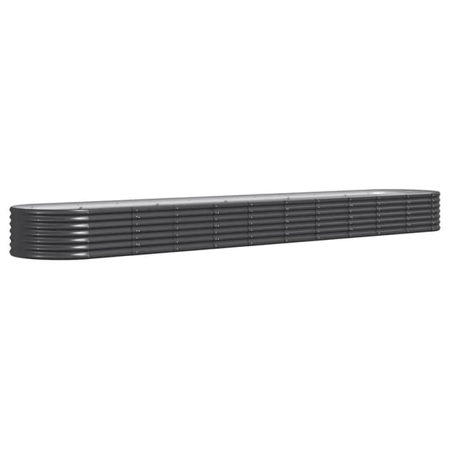 vidaXL Hochbeet Pulverbeschichteter Stahl 440x80x36 cm Anthrazit 1179763