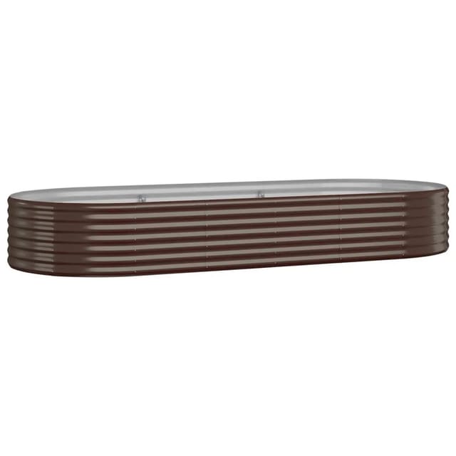vidaXL Hochbeet Pulverbeschichteter Stahl 249x100x36 cm Braun 1097070