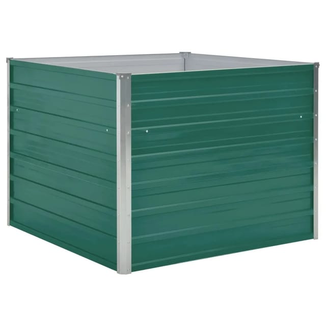 vidaXL Hochbeet 100 x 100 x 77 cm Stahl Grün 661635