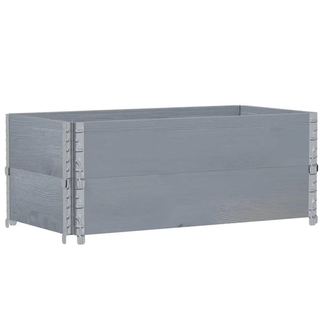 vidaXL Pflanzkisten Grau 100x50 cm Massivholz Kiefer 2154437