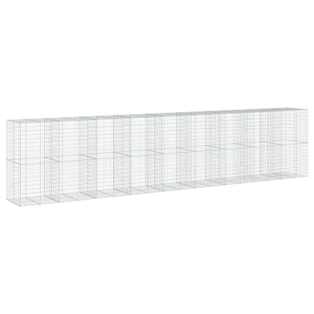 vidaXL Gabione mit Deckel 900x100x200 cm Eisen 2149679