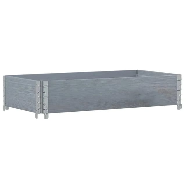 vidaXL Pflanzkisten Grau 100x50 cm Massivholz Kiefer 2102368