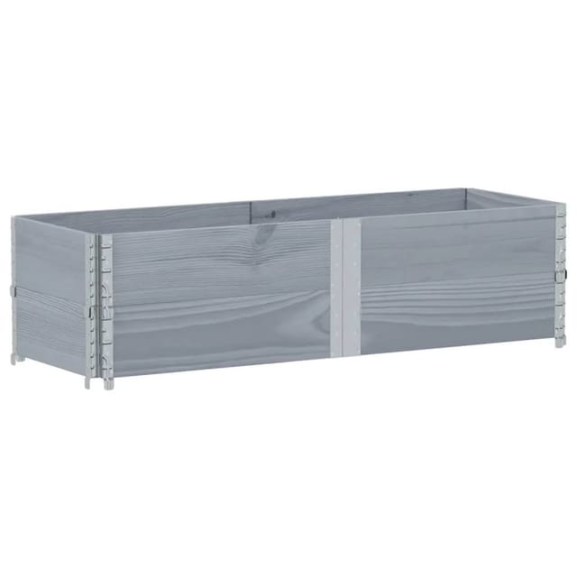 vidaXL Pflanzkisten Grau 150x50 cm Massivholz Kiefer 2098499
