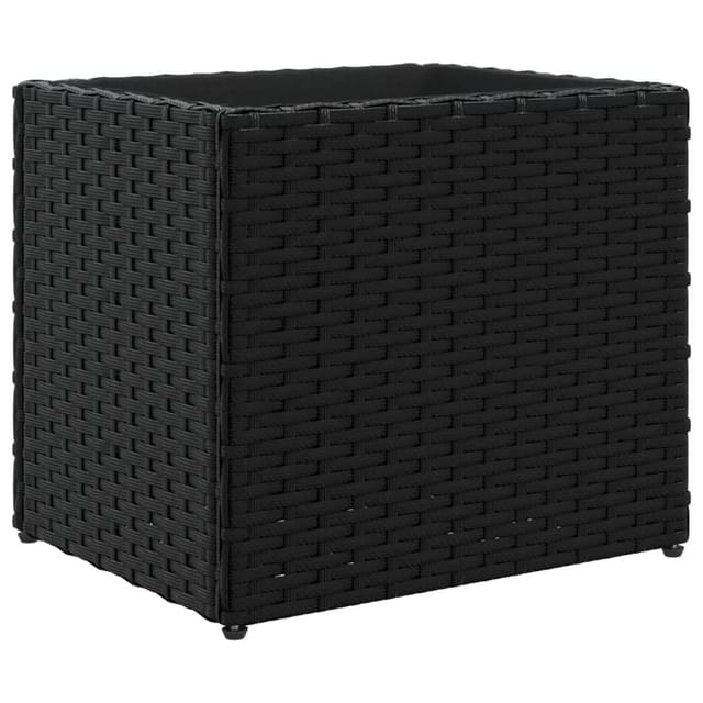 vidaXL Pflanzkübel Schwarz 36x30x32 cm Poly Rattan 2103880