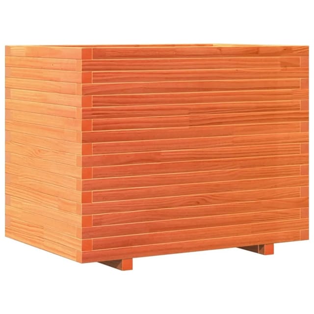 vidaXL Pflanzkübel Wachsbraun 90x60x72,5 cm Massivholz Kiefer 2007938