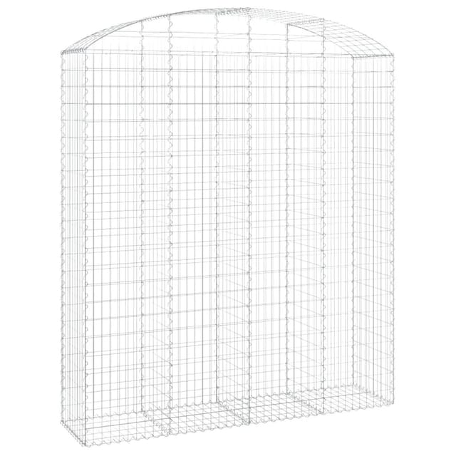 vidaXL Gabione mit Hochbogen 200x50x220/240 cm Eisen 1629572