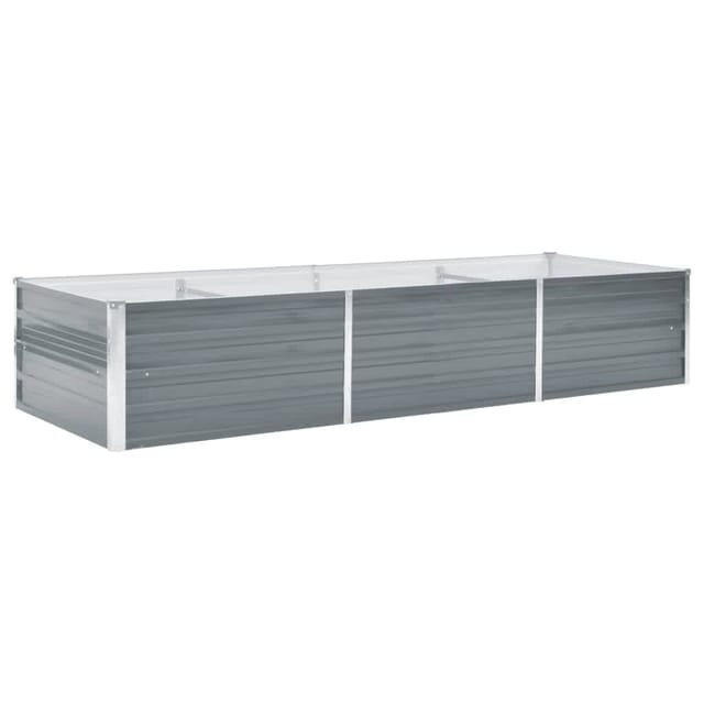 vidaXL Garten-Hochbeet Stahl 240x80x45 cm Grau 659807