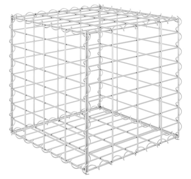 vidaXL Würfel-Gabionen-Hochbeet Stahldraht 40x40x40 cm 596730