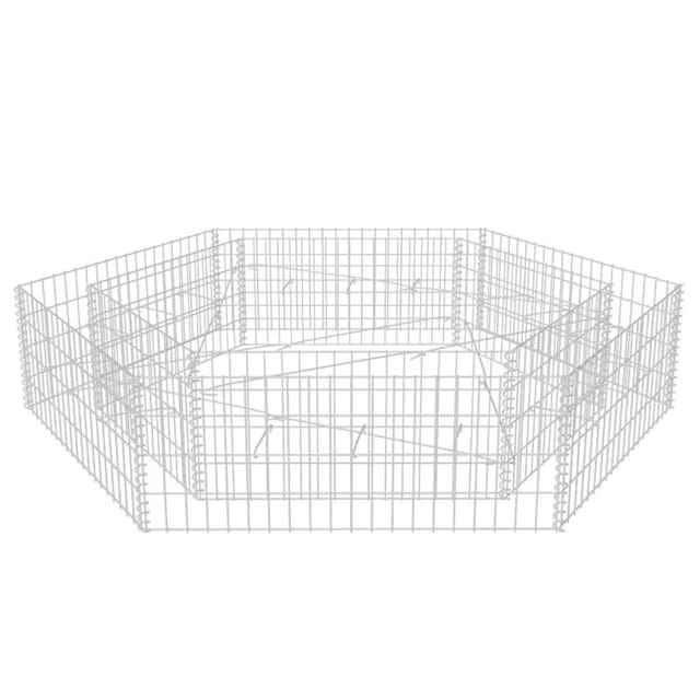 vidaXL Sechseckiges Gabionen-Hochbeet 200x173x40 cm 594299