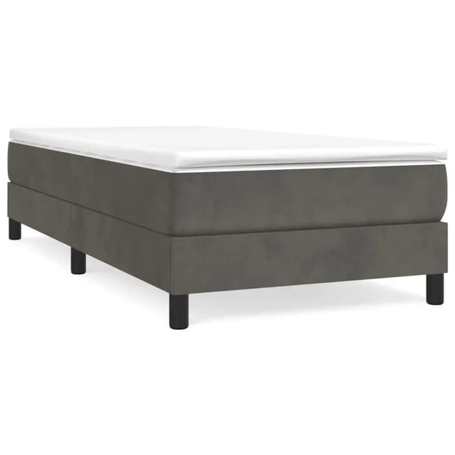 vidaXL Boxspringbett Dunkelgrau 80x200 cm Samt1537561