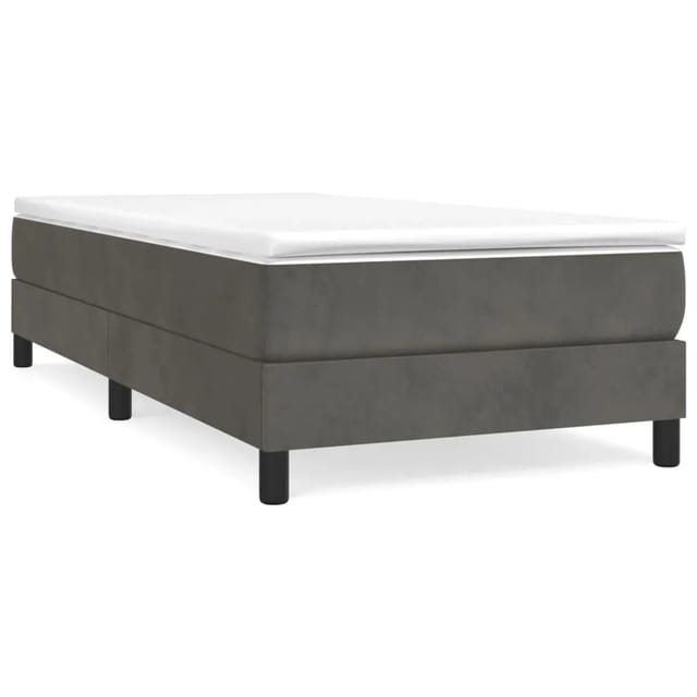 vidaXL Boxspringbett Dunkelgrau 90x190 cm Samt1537557
