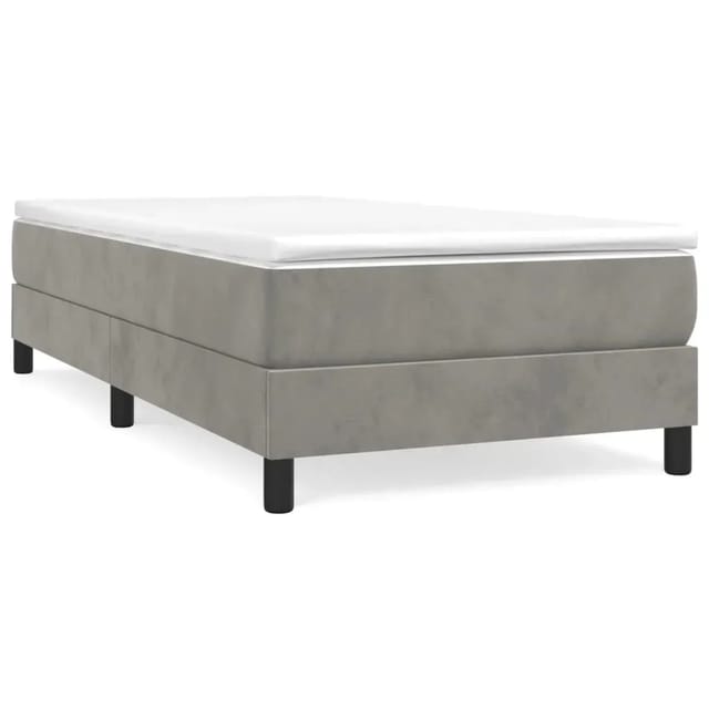vidaXL Boxspringbett Hellgrau 80x200 cm Samt1537558