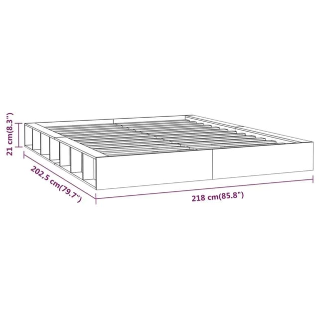 vidaXL Massivholzbett 200x200 cm1280168