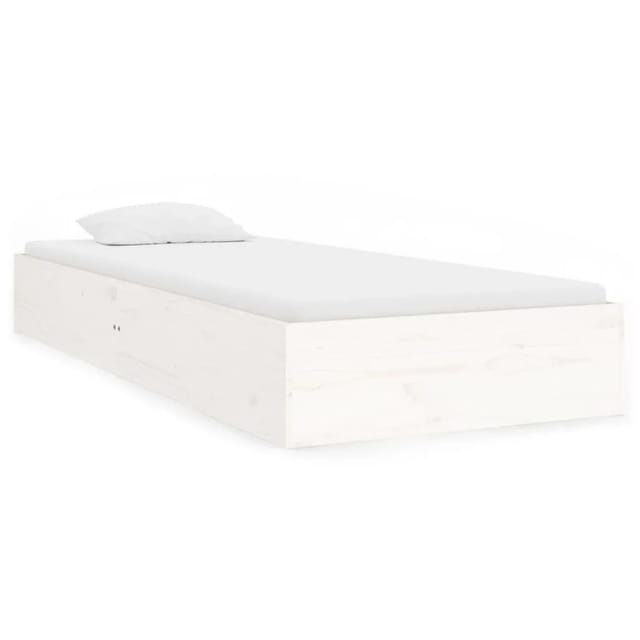 vidaXL Massivholzbett Weiß 75x190 cm 2FT6 Small Single1279654