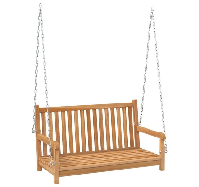 vidaXL Hollywoodschaukel Massivholz Teak 114x60x64 cm 1085161