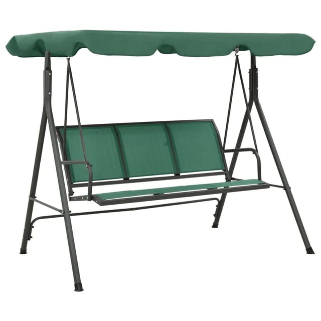 vidaXL Hollywoodschaukel Grün 170 cm Textilene und Stahl 1667110