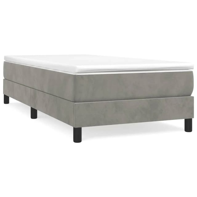 vidaXL Boxspringbett Hellgrau 90x190 cm Samt1537555