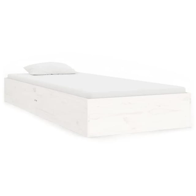 vidaXL Massivholzbett Weiß 90x190 cm 3FT Single1279659