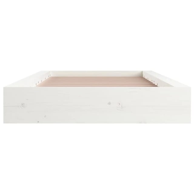 vidaXL Massivholzbett Weiß 90x200 cm1280204