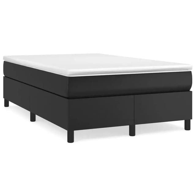 vidaXL Boxspringbett Schwarz 120x200 cm Kunstleder1469651