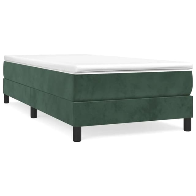 vidaXL Boxspringbett Dunkelgrün 90x190 cm Samt1535579