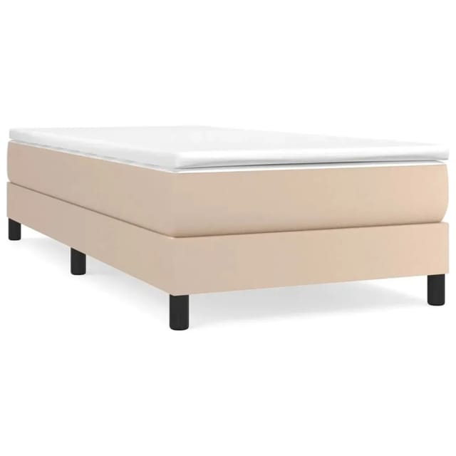 vidaXL Boxspringbett Cappuccino-Braun 90x200 cm Kunstleder1393652