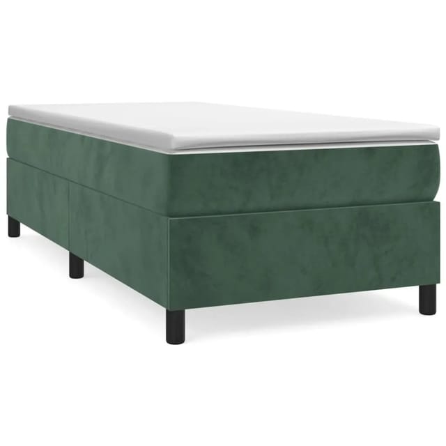 vidaXL Boxspringbett Dunkelgrün 90x200 cm Samt1390179