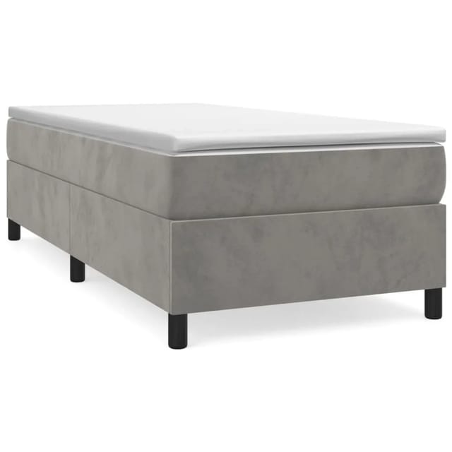 vidaXL Boxspringbett Hellgrau 90x200 cm Samt1394115