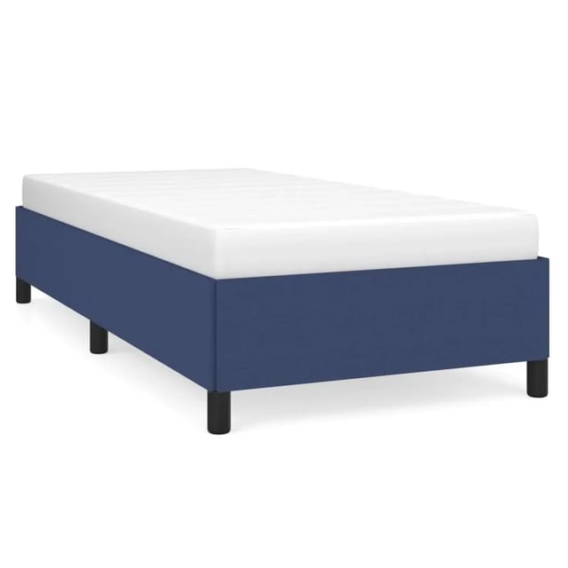vidaXL Bettgestell Blau 90x190 cm Stoff Modell 31347464