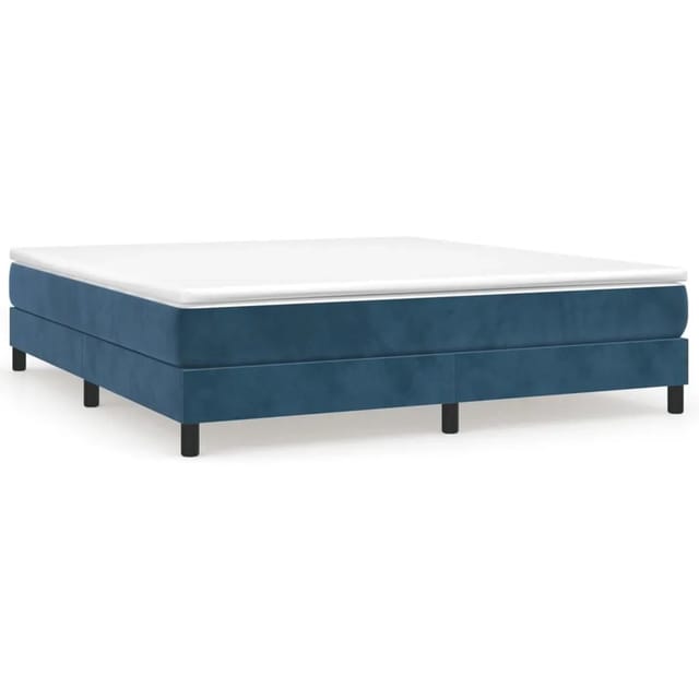 vidaXL Boxspringbett Dunkelblau 160x200 cm Samt1347437