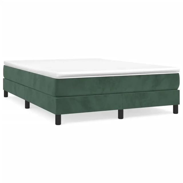 vidaXL Boxspringbett Dunkelgrün 140x190 cm Samt1346902