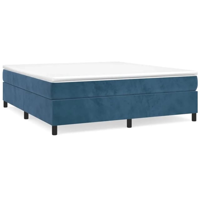 vidaXL Boxspringbett Dunkelblau 200x200 cm Samt1347312