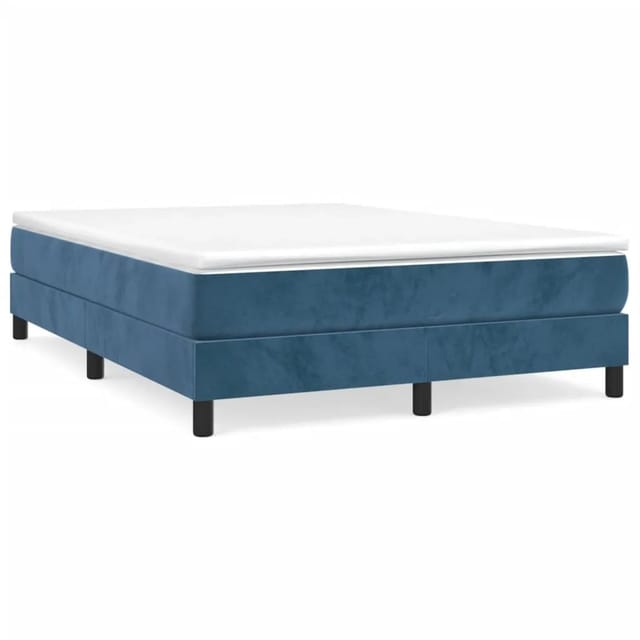 vidaXL Boxspringbett Dunkelblau 140x190 cm Samt1346695