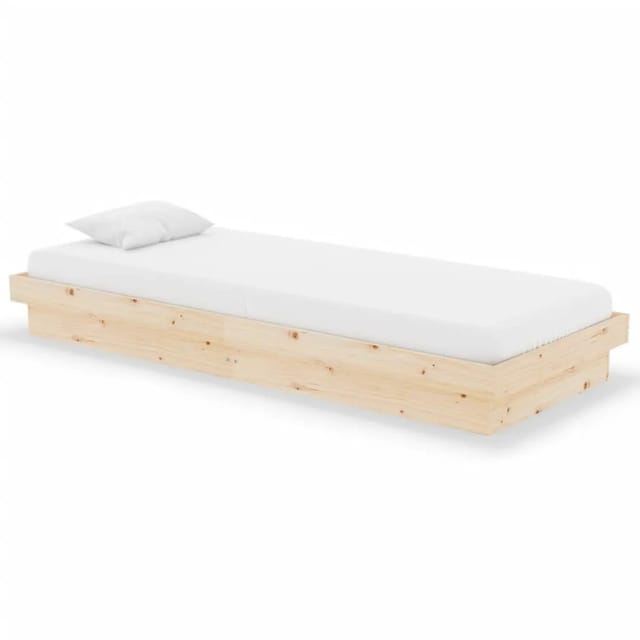 vidaXL Massivholzbett 75x190 cm 2FT6 Small Single1279500