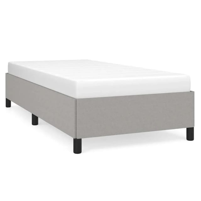 vidaXL Bettgestell Hellgrau 90x190 cm Stoff Modell 41377630