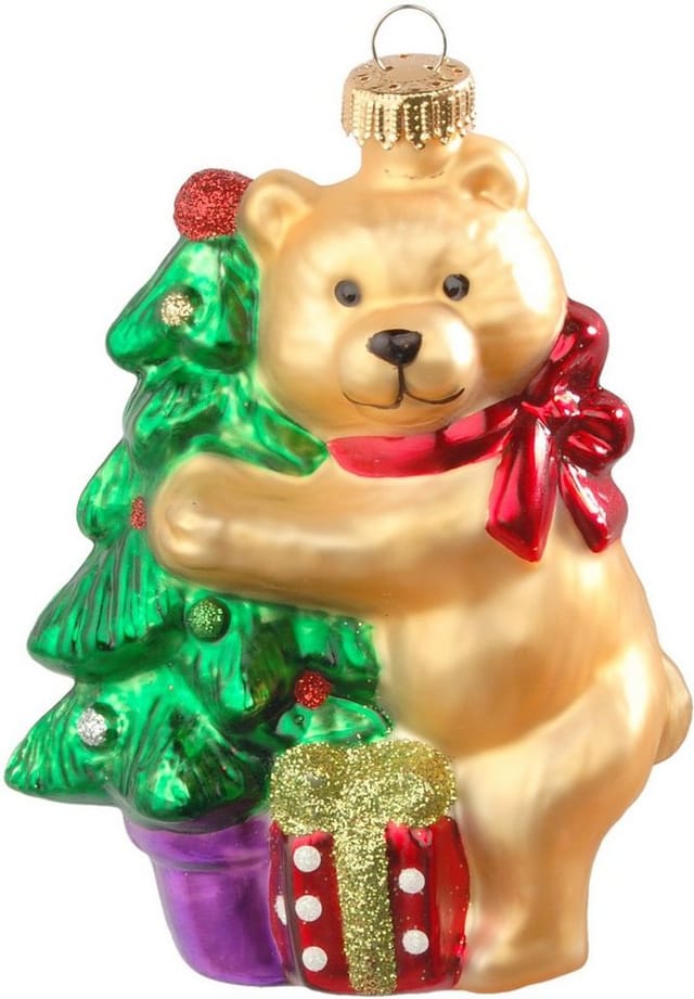Krebs Glas Lauscha Weihnachtsornament Bär 1-tlg. 11cm